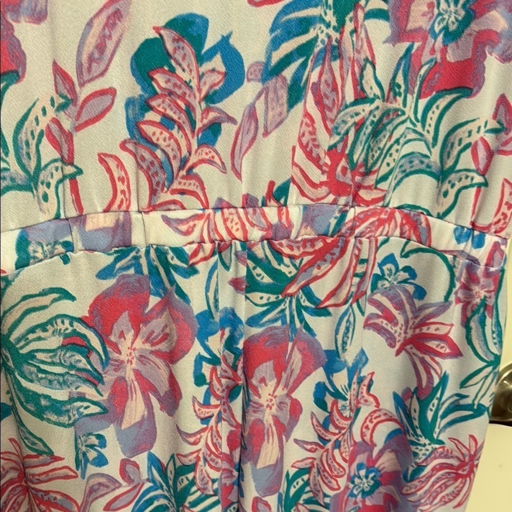 Floral Jumpsuit in Pink and Green Stella Parker Collection Sz Large - Picture 6 of 8